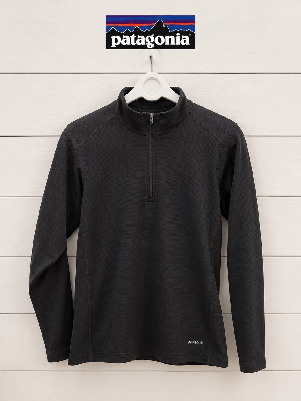 PATAGONIA Black Half-Zip Capilene Top – Women’s Size S